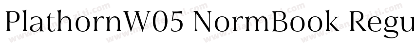 PlathornW05 NormBook Regular字体转换
